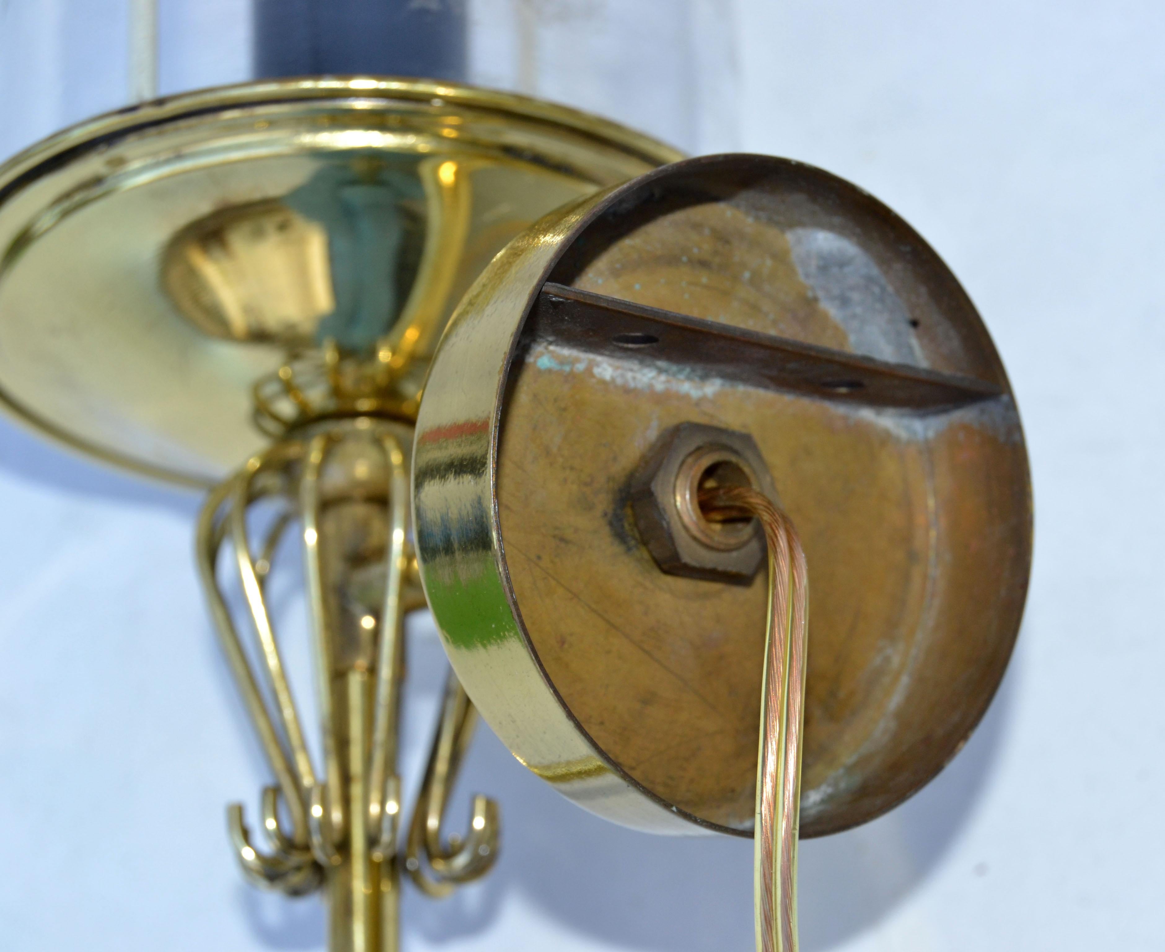 Pair of Maison Lunel Brass & Glass Sconces, Wall Lamp French Mid-Century Modern For Sale 9