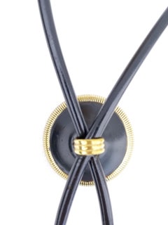 Pareja de candelabros modernistas de latón patinado Maison Lunel 2