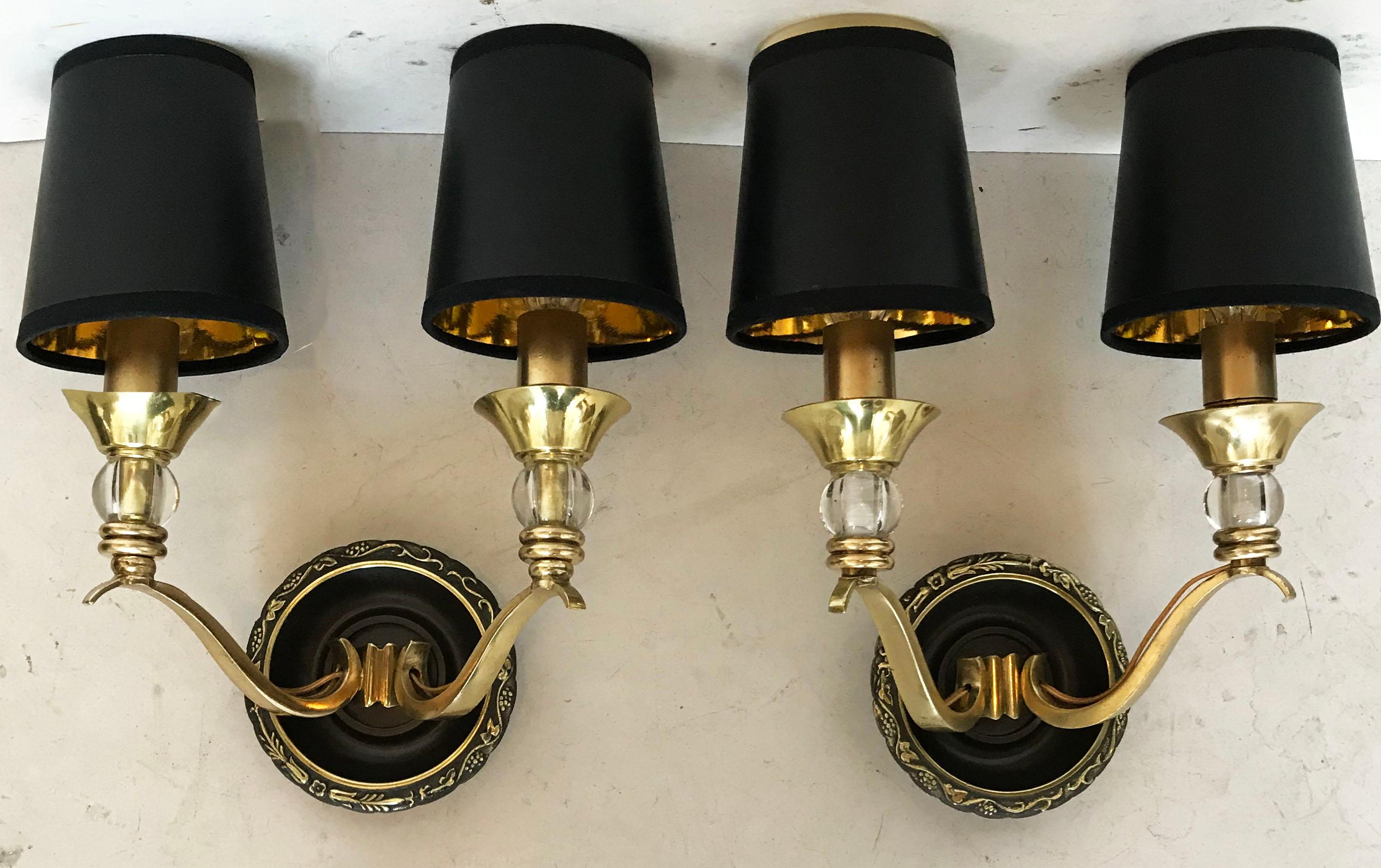 Pair of Maison Lunel Sconces In Excellent Condition For Sale In Miami, FL