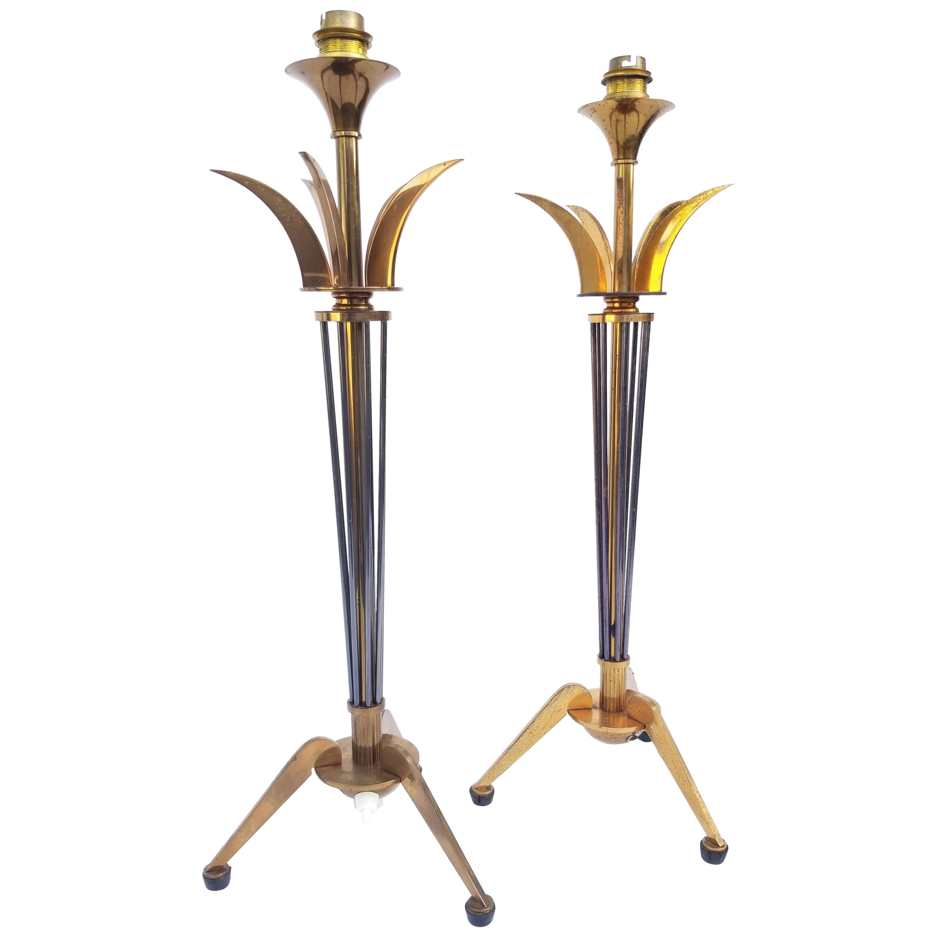 Pair of Maison Lunel Table Lamp For Sale