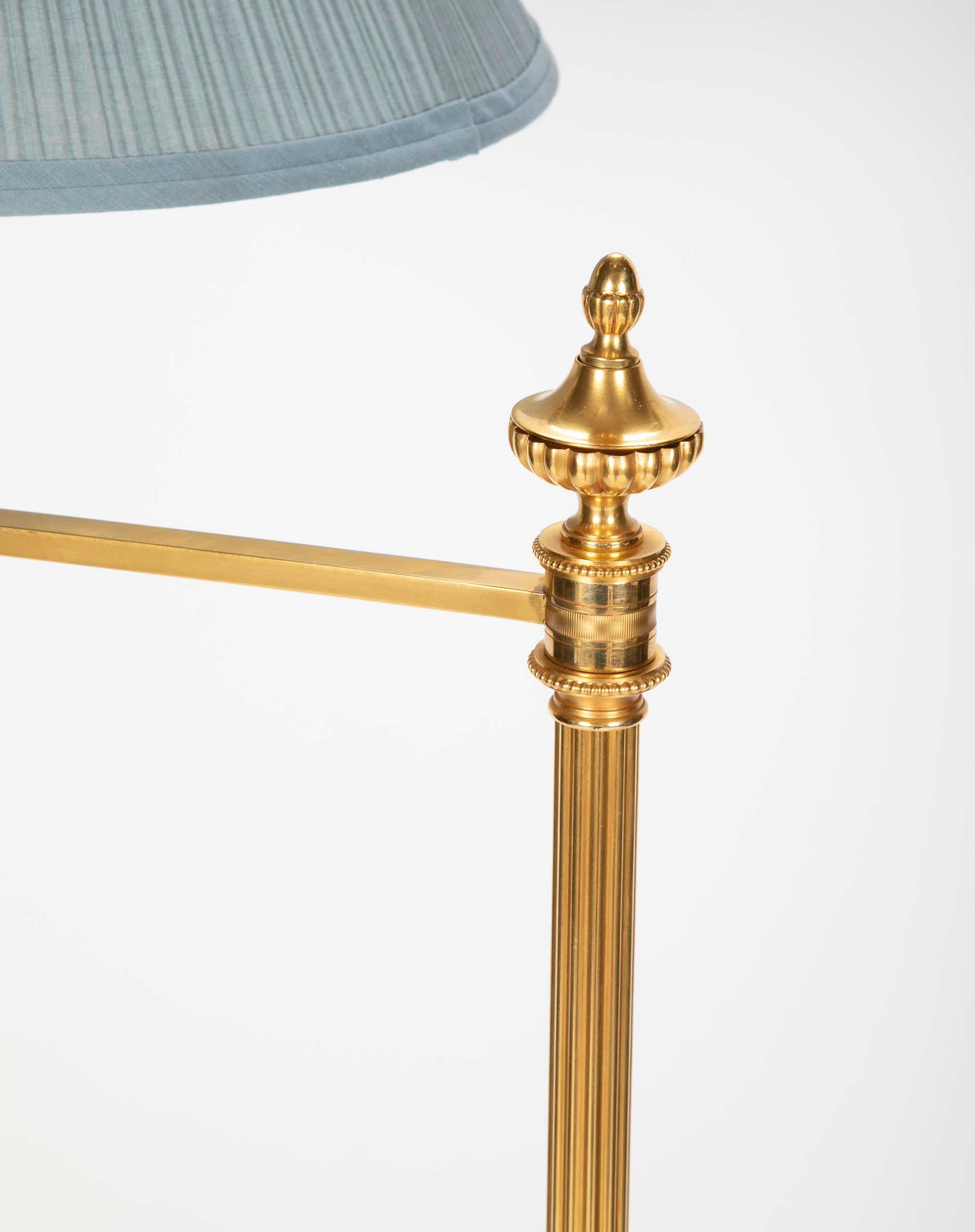 Neoclassical A Maison Meilleur Gilded Bronze Swing-Arm Lamps