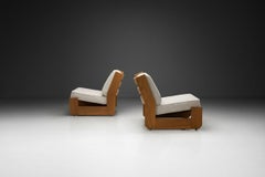 Paar Maison Regain Lounge Chairs, Frankreich Zweite Hälfte des 20.