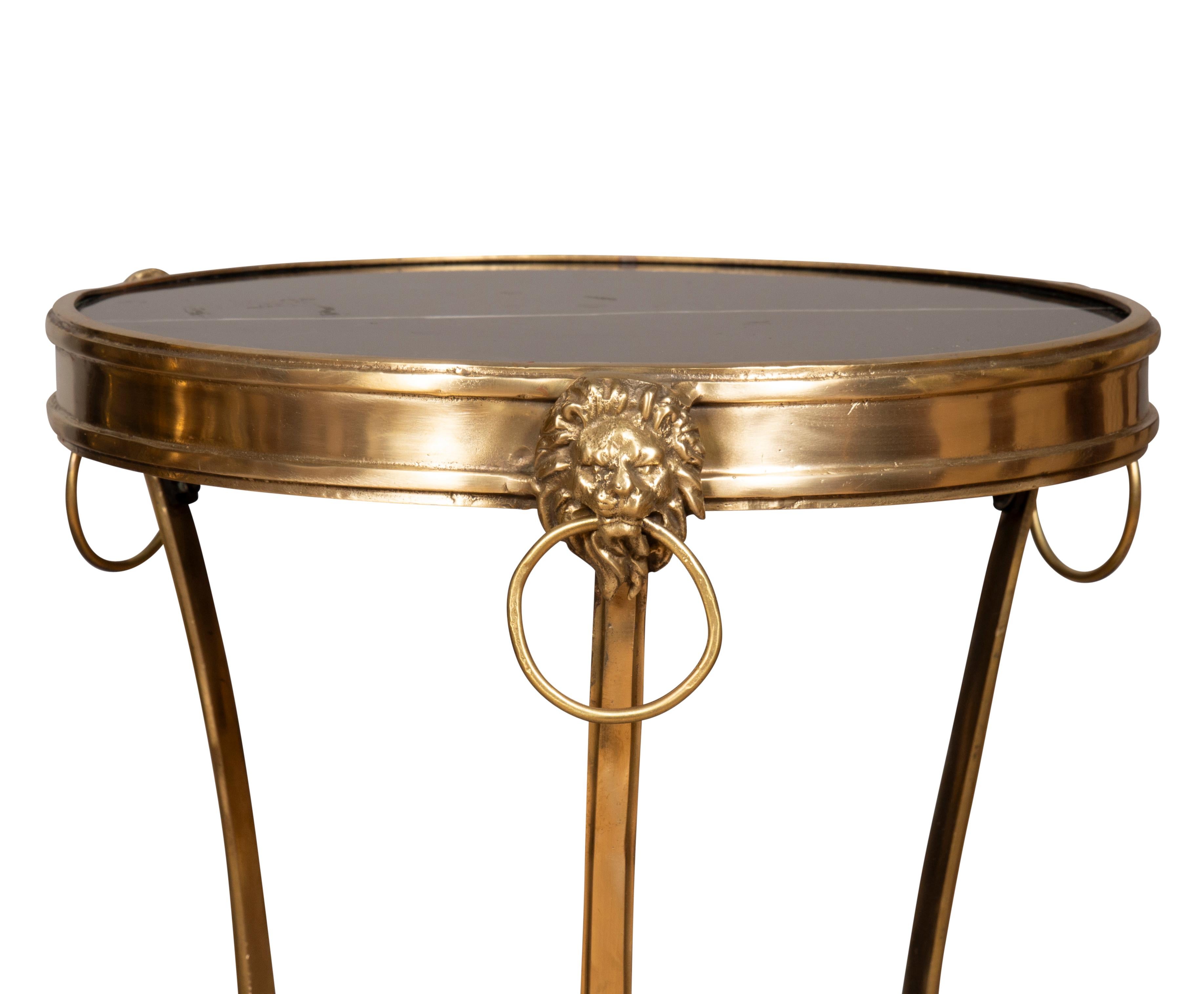 American Pair Of Maitland Smith Brass Tables For Sale