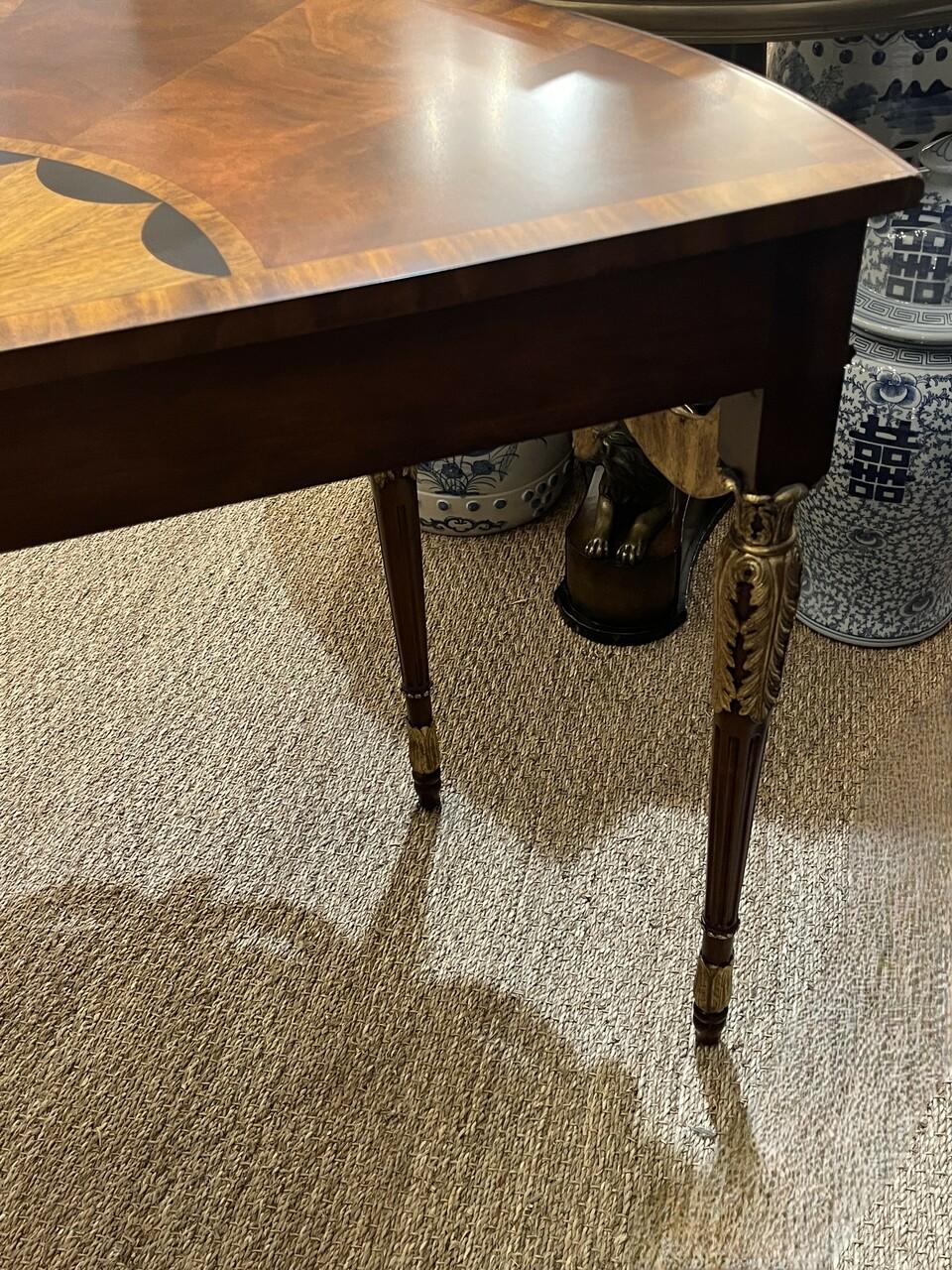 Pair of Maitland Smith Demilune  Tables 2