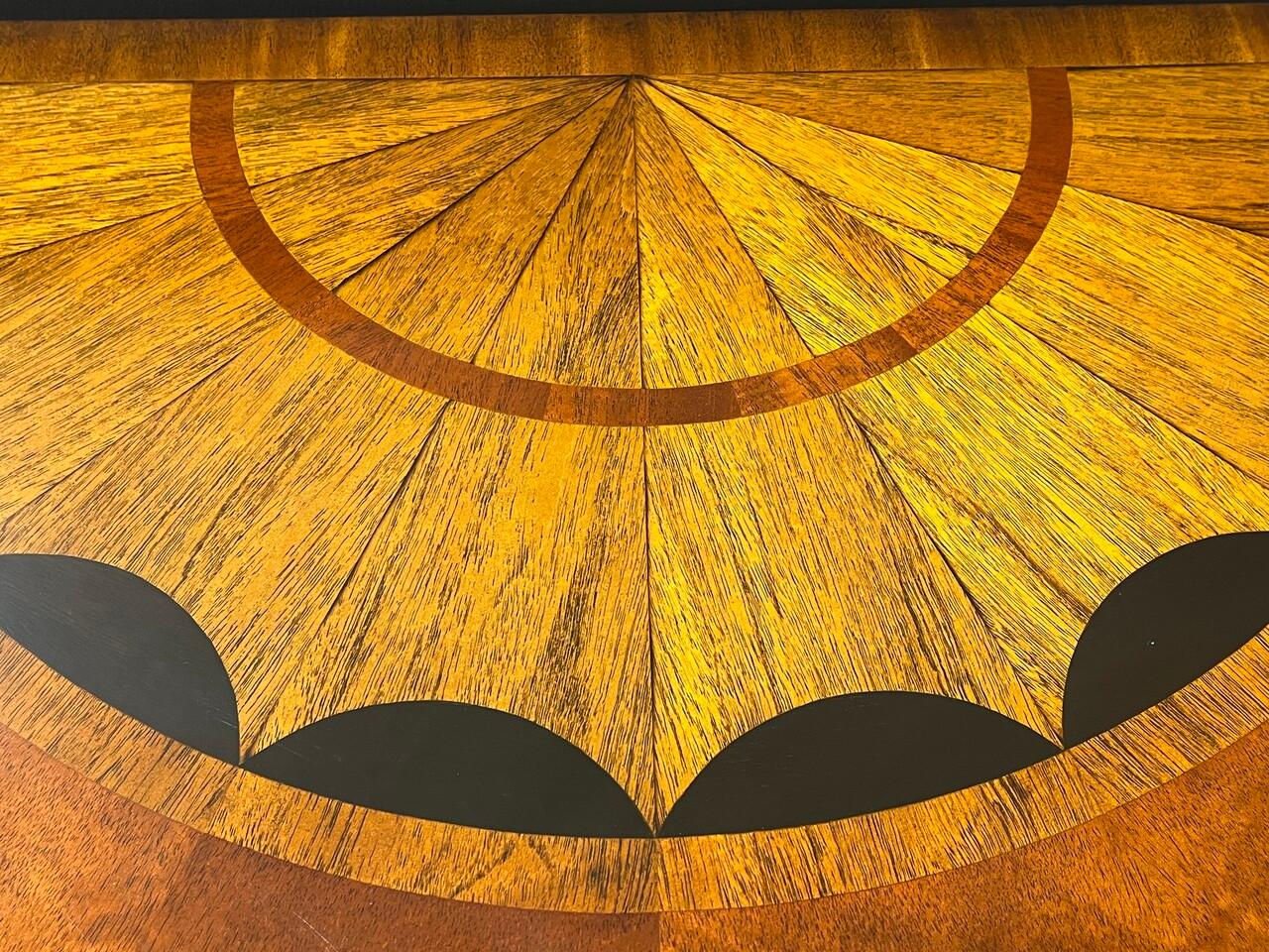 Philippine Pair of Maitland Smith Demilune  Tables