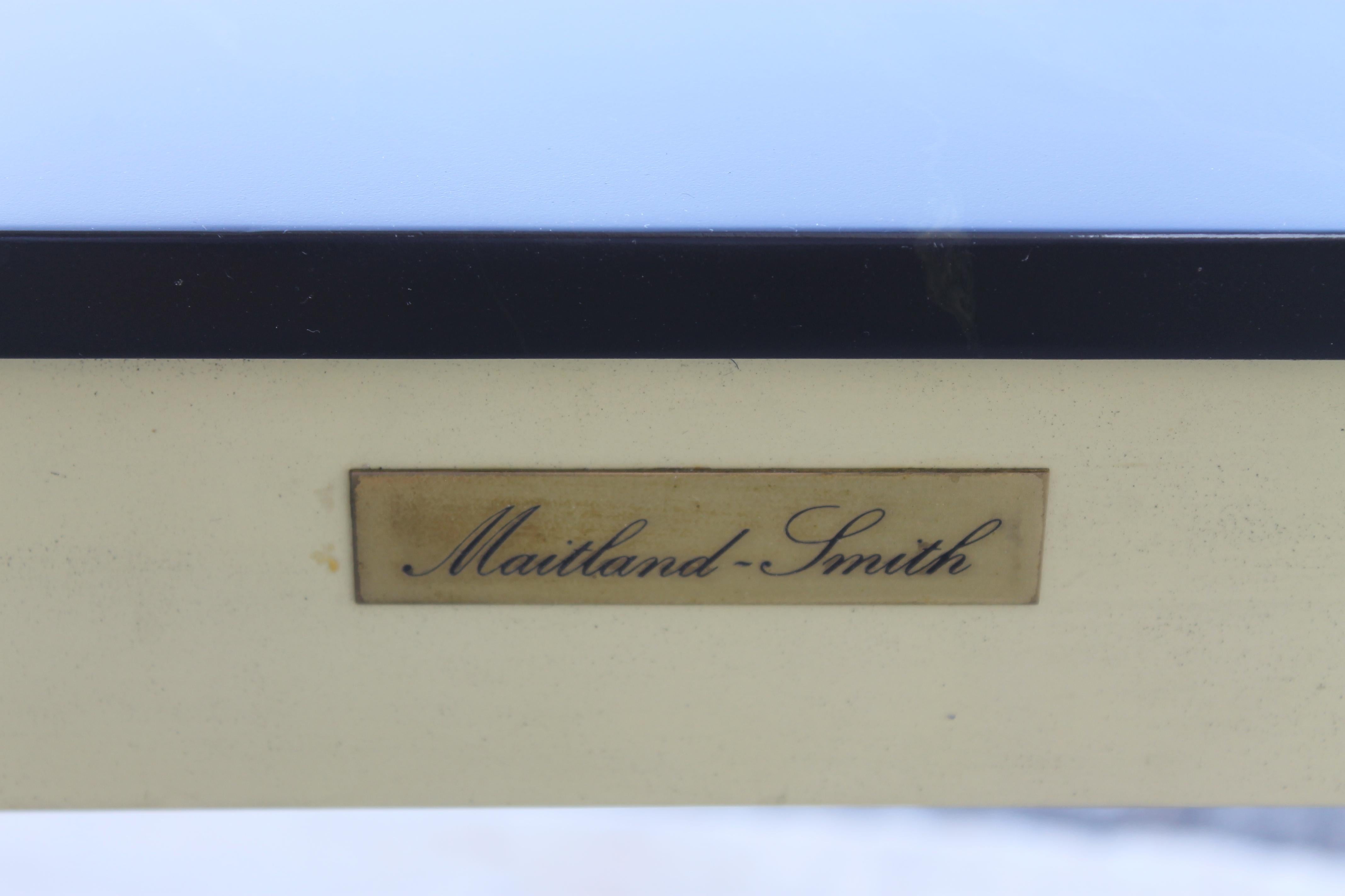 Pair of Maitland Smith Demilunes, Hand Painted Faux Finish For Sale 2