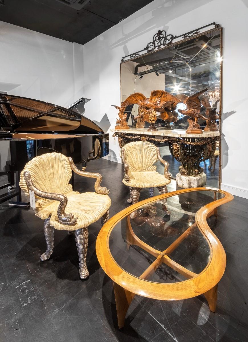 Pair of Maitland Smith Grotto Chairs, 1990s 4