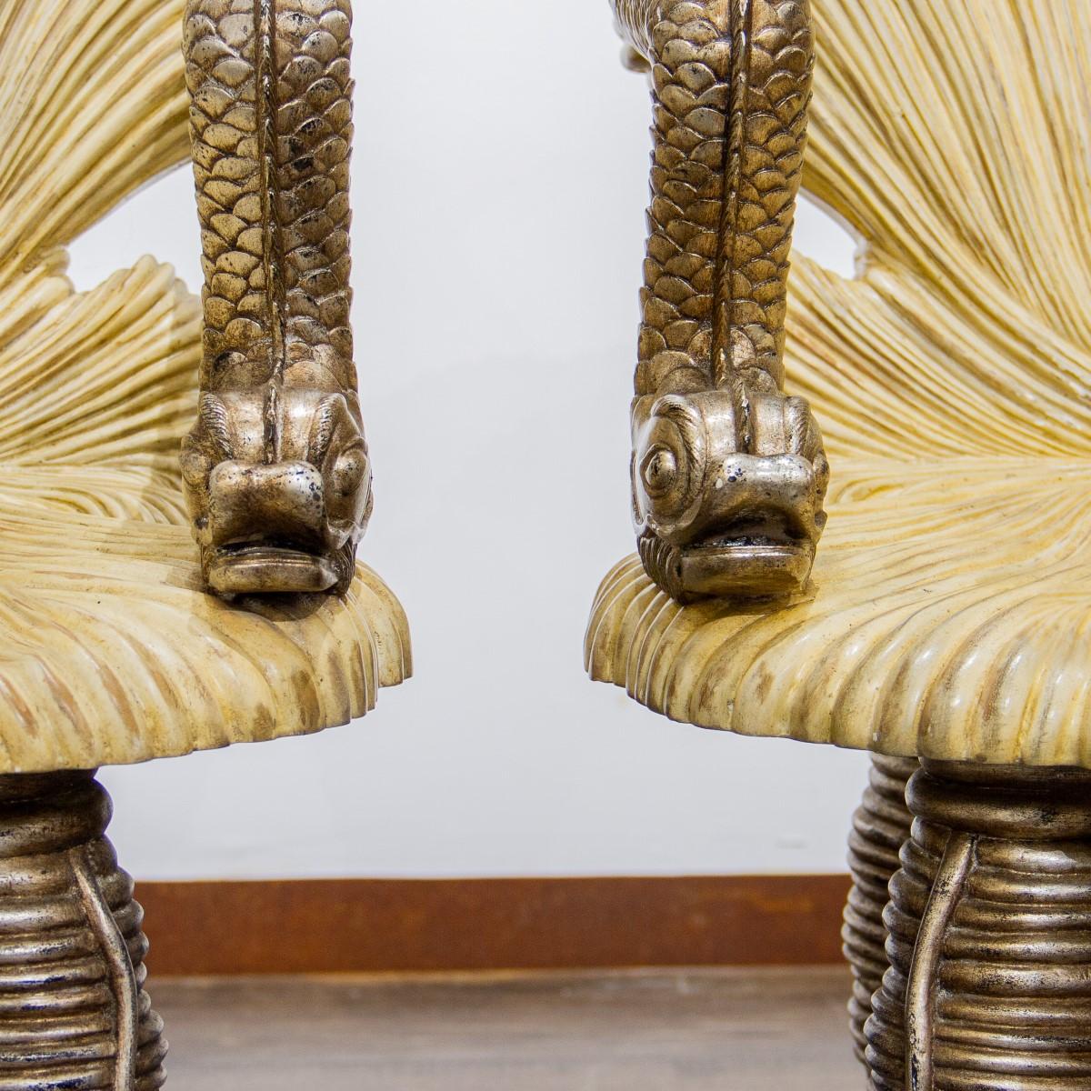 Pair of Maitland Smith Grotto Chairs, 1990s In Good Condition In Donhead St Mary, Wiltshire