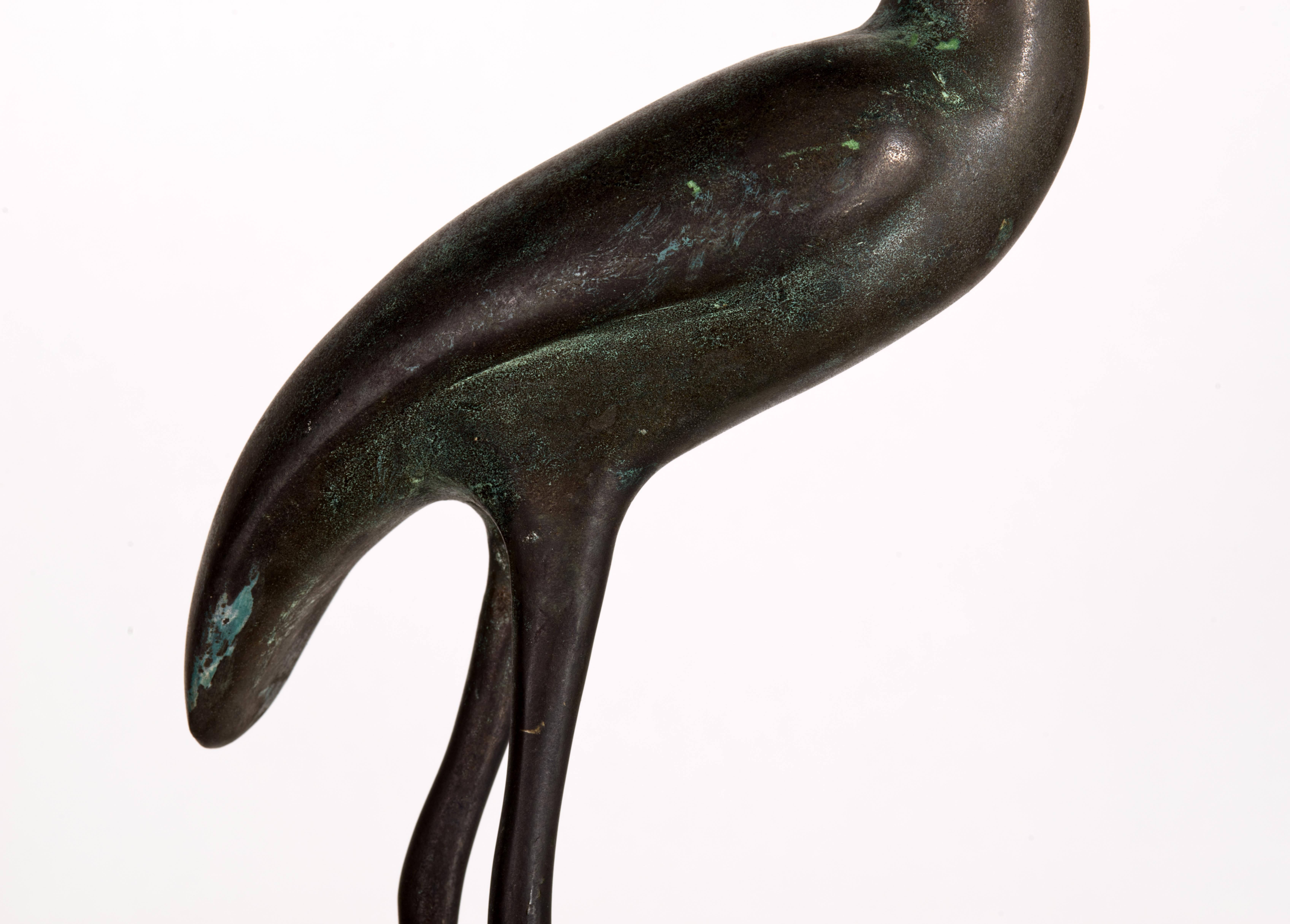 Coppia di grandi sculture di uccelli in bronzo e marmo di Maitland Smith & Smith, con etichetta in vendita 12