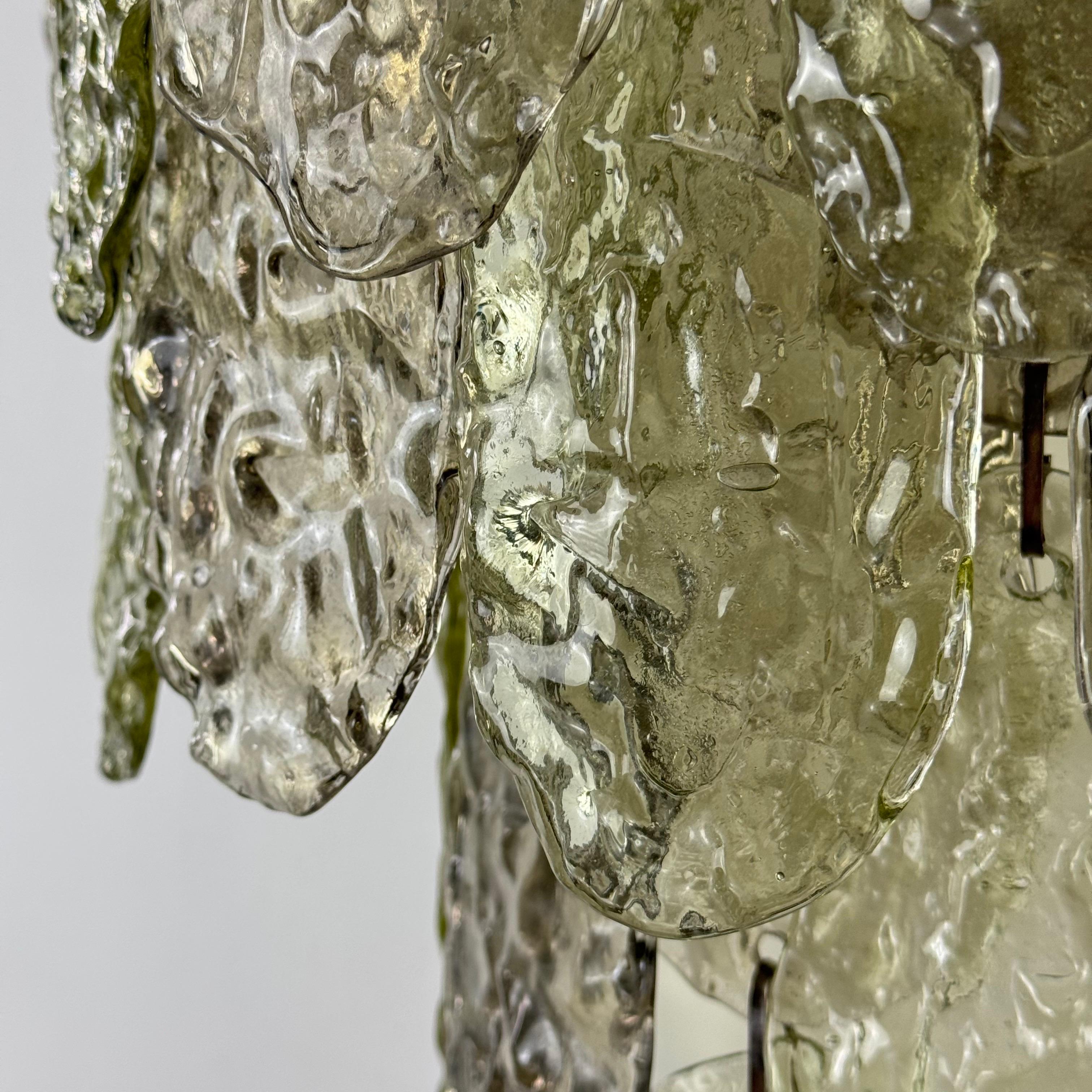 Ein Paar Majestic Murano Glas Wandleuchten von Vistosi, Italien, 1960er Jahre im Zustand „Hervorragend“ im Angebot in Bagnolo Mella, Brescia
