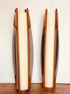 Pair of Majestic Tall Rocket Lamps Atomic Age Attributed To Adrian Pearsall
