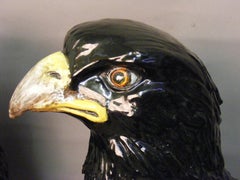 Pair of Majolica Birds