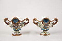 Pair of Majolica Jardinières by Julius Dressler, Bohemia, circa 1890