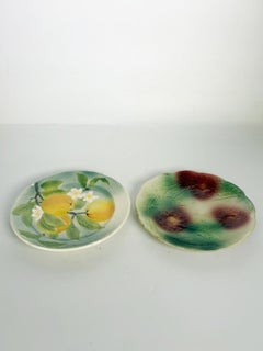 Pair of Majolica Plates, France, 20th Century