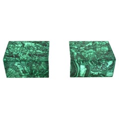 Pair of Malachite Jewelry Boxes 2.5 Lb