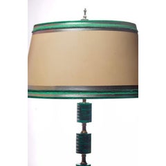 Paire de lampes en malachite du milieu du siècle, 20e siècle
