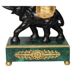 Paire d'obélisques en malachite