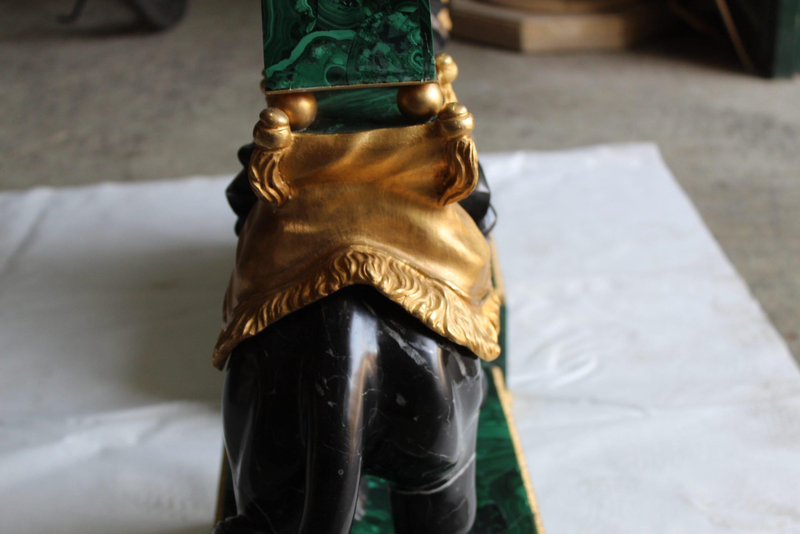 Coppia di obelischi in malachite In condizioni buone in vendita a Rome, IT