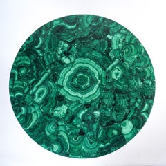 Pair of malachite tables