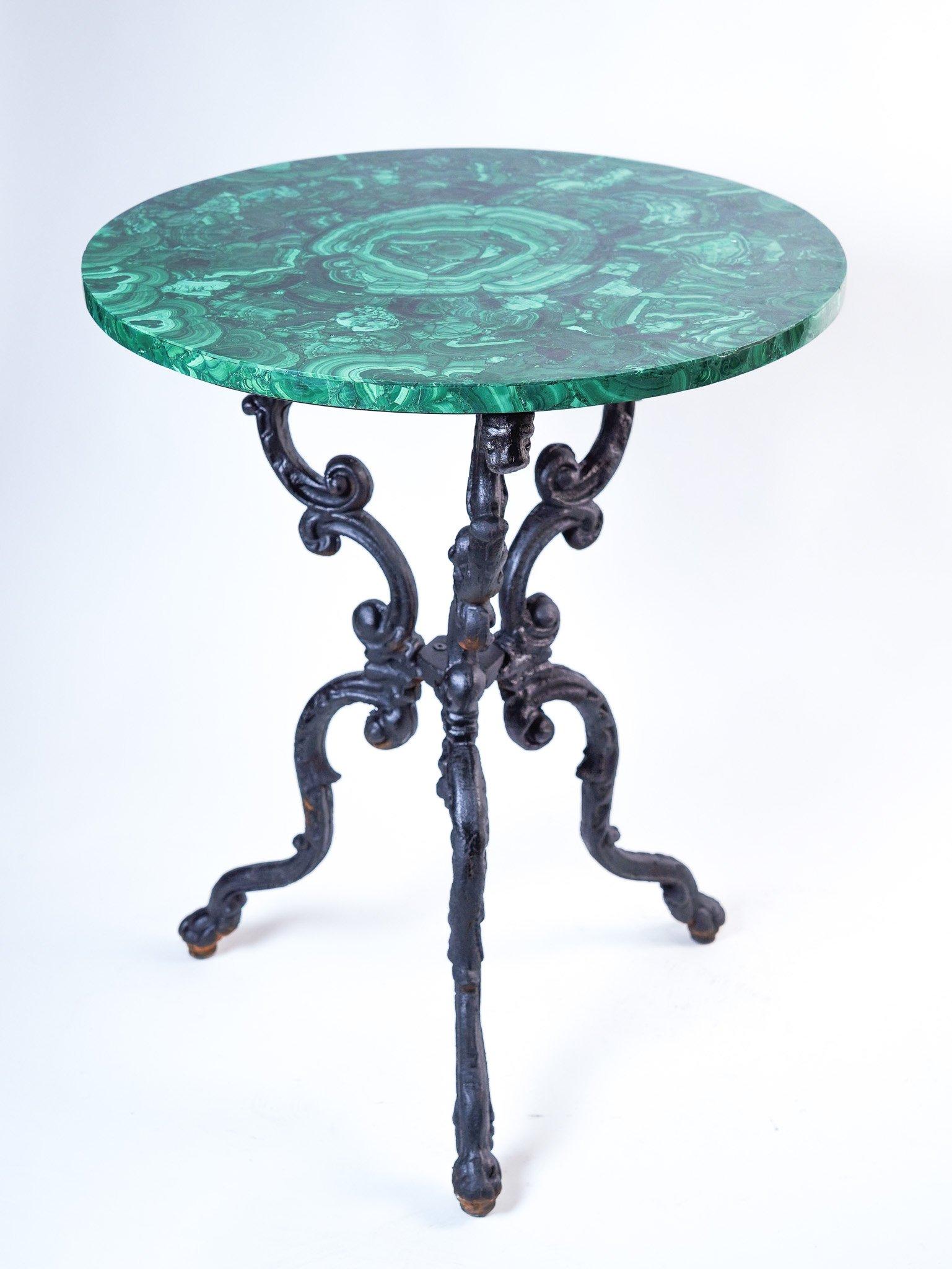 Pair of malachite tables In Good Condition For Sale In Rome, IT