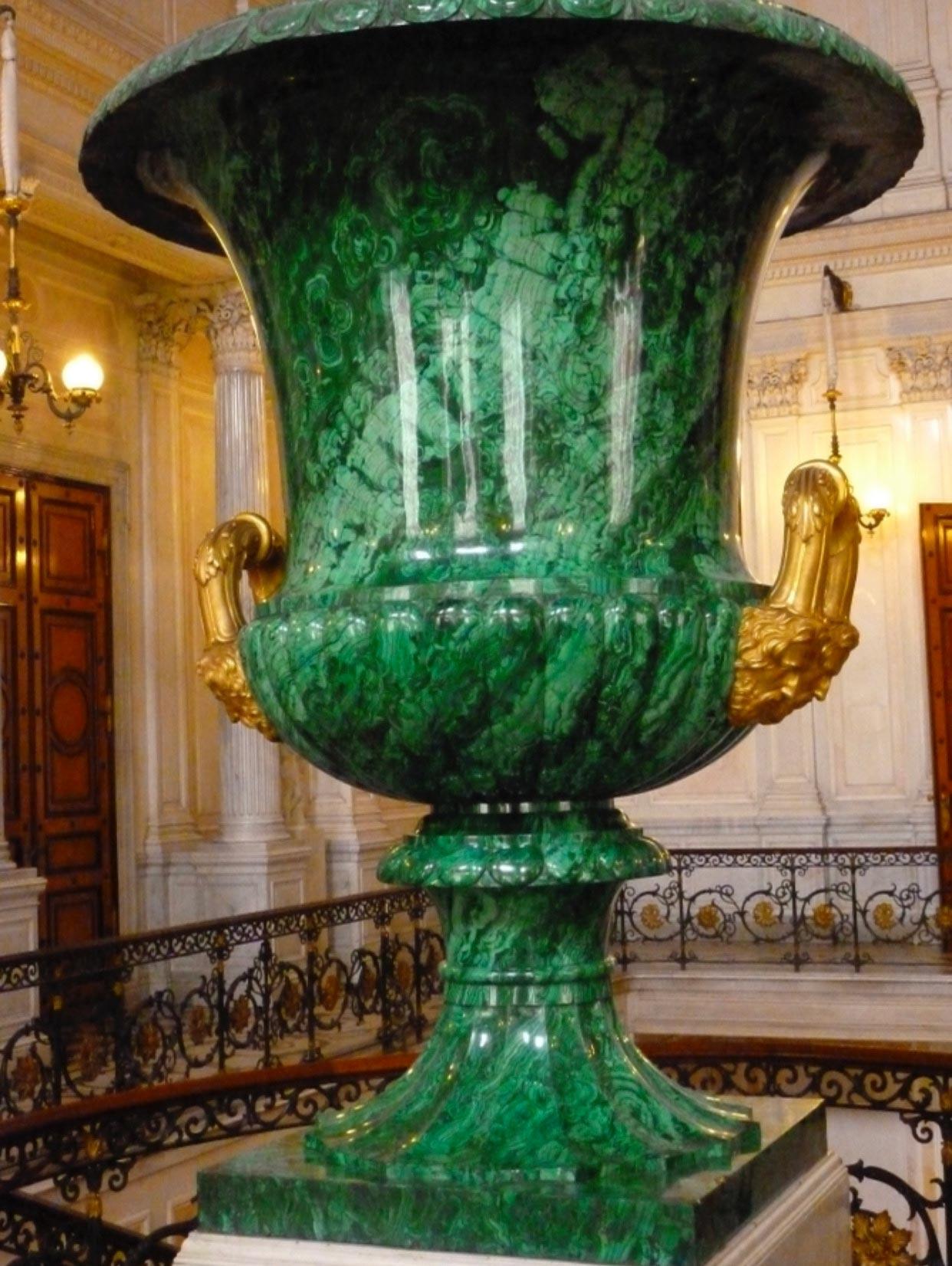 Pair of Malachite Vases 5