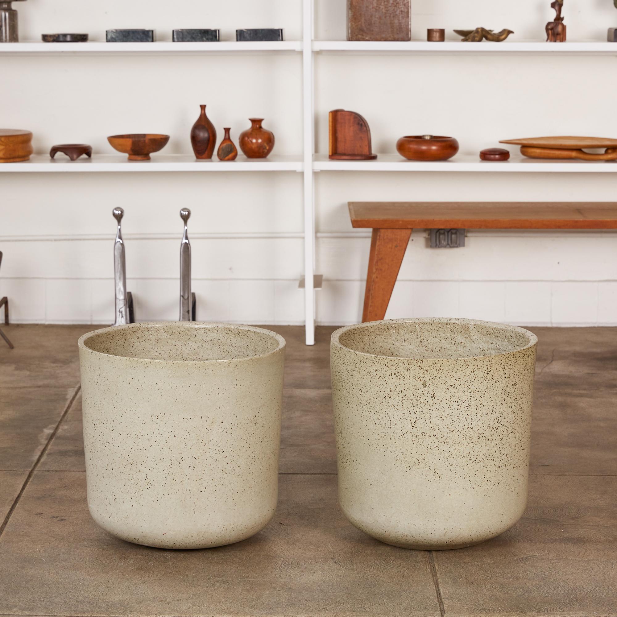 Glazed Pair of Malcolm Leland for Architectural Pottery Planters