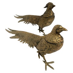 Pair of Male and Female Brass Pheasants