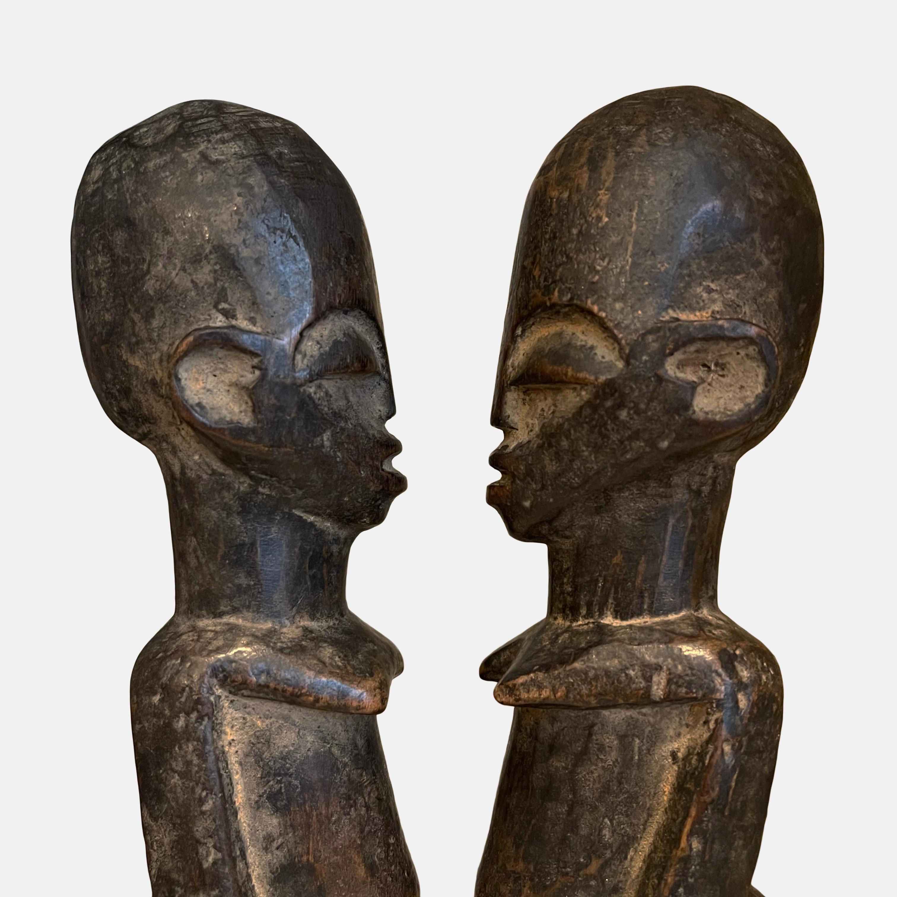 Pair of Male and Female Lobi Bateba Statues, Burkina Faso, Early 20th Century 5