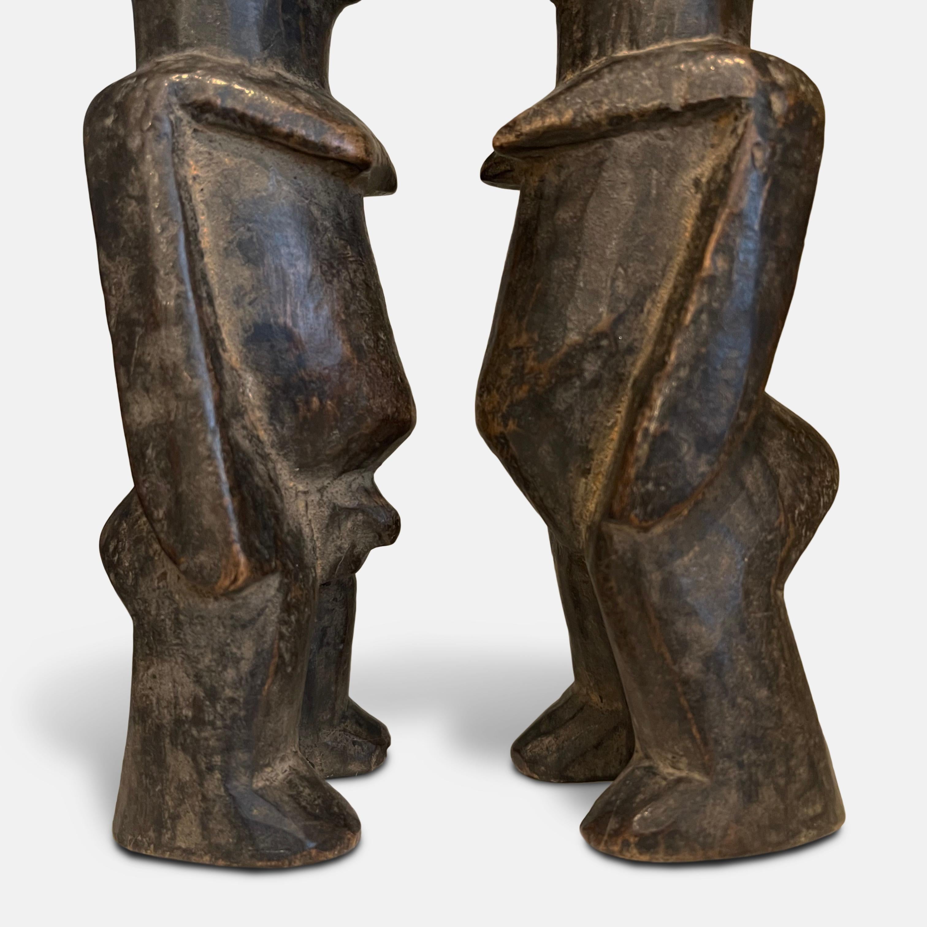 Pair of Male and Female Lobi Bateba Statues, Burkina Faso, Early 20th Century 6