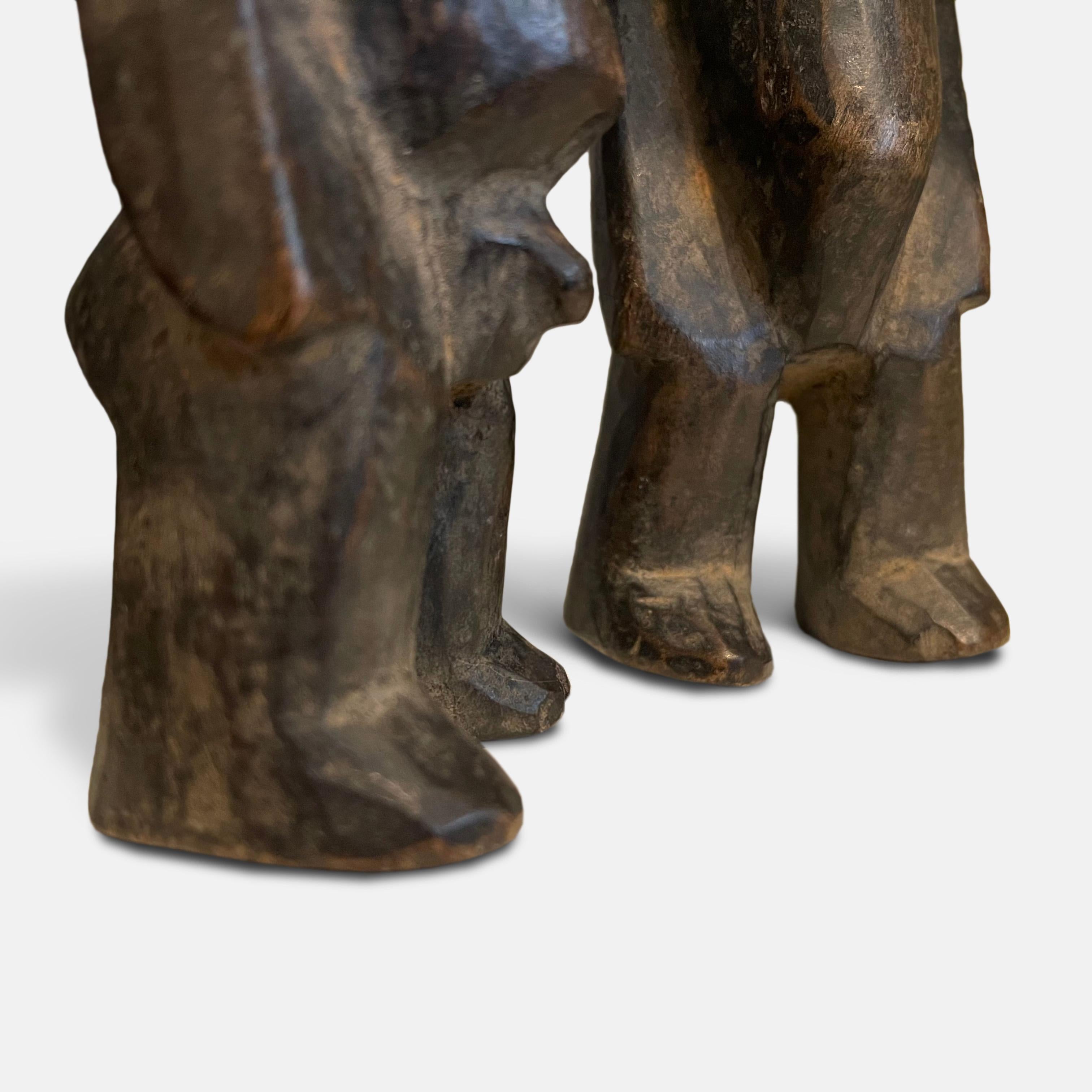Pair of Male and Female Lobi Bateba Statues, Burkina Faso, Early 20th Century 2