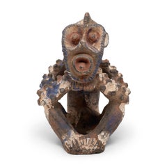 Pair of Mambila Polychrome Seated Figures