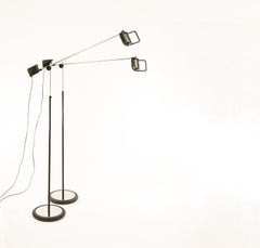 Pair of Maniglia Floor Lamps by De Pas, D'Urbino and Lomazzi for Stilnovo, 1970s