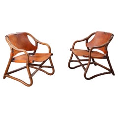 Pair of "Manilla" Lounge Chairs by Horsnæs, 1960s Denmark