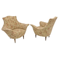 Pair of Manta Mid-Century Modern Italian Armchairs, 1950s