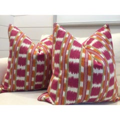 Pair of Manuel Canovas "Frida" in Fuscia Pillows