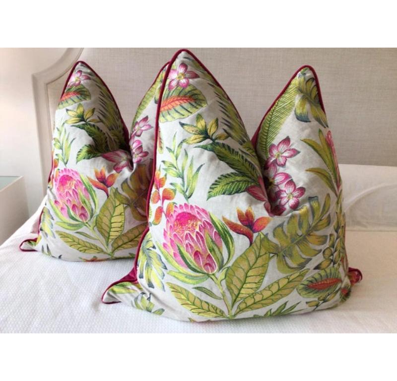 Art nouveau Paire de coussins Manuel Canovas 