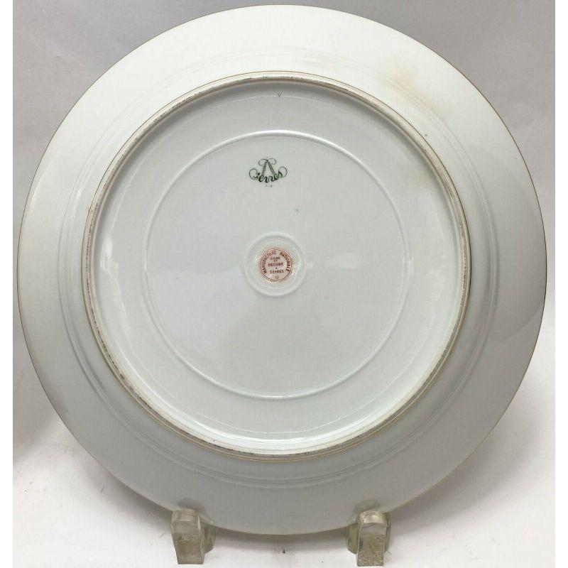 Pair of Manufacture de Sevres Porcelain Cabinet Plates Empire Style, 1959 2