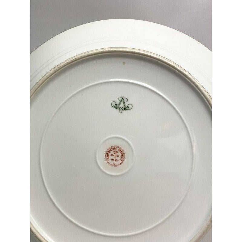 Pair of Manufacture de Sevres Porcelain Cabinet Plates Empire Style, 1959 4