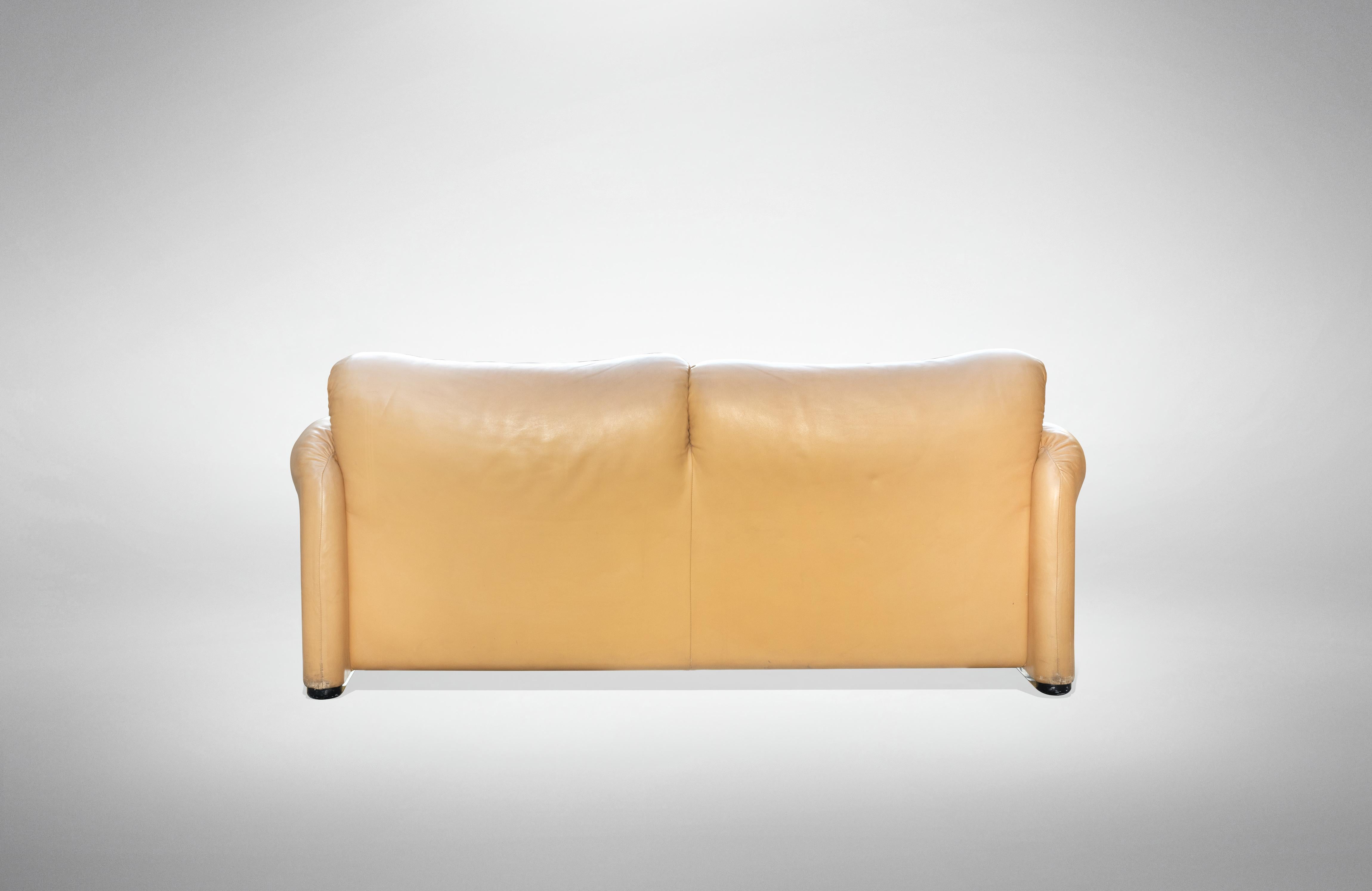 Métal Paire de canapés Maralunga de Vico Magistretti pour Cassina, Italie, 1970 en vente
