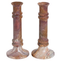 Pair of Marble Candlesticks