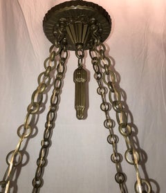 Wunderbares Paar Marmor Alabaster Bronze Schale Art Deco Neoklassische Kronleuchter