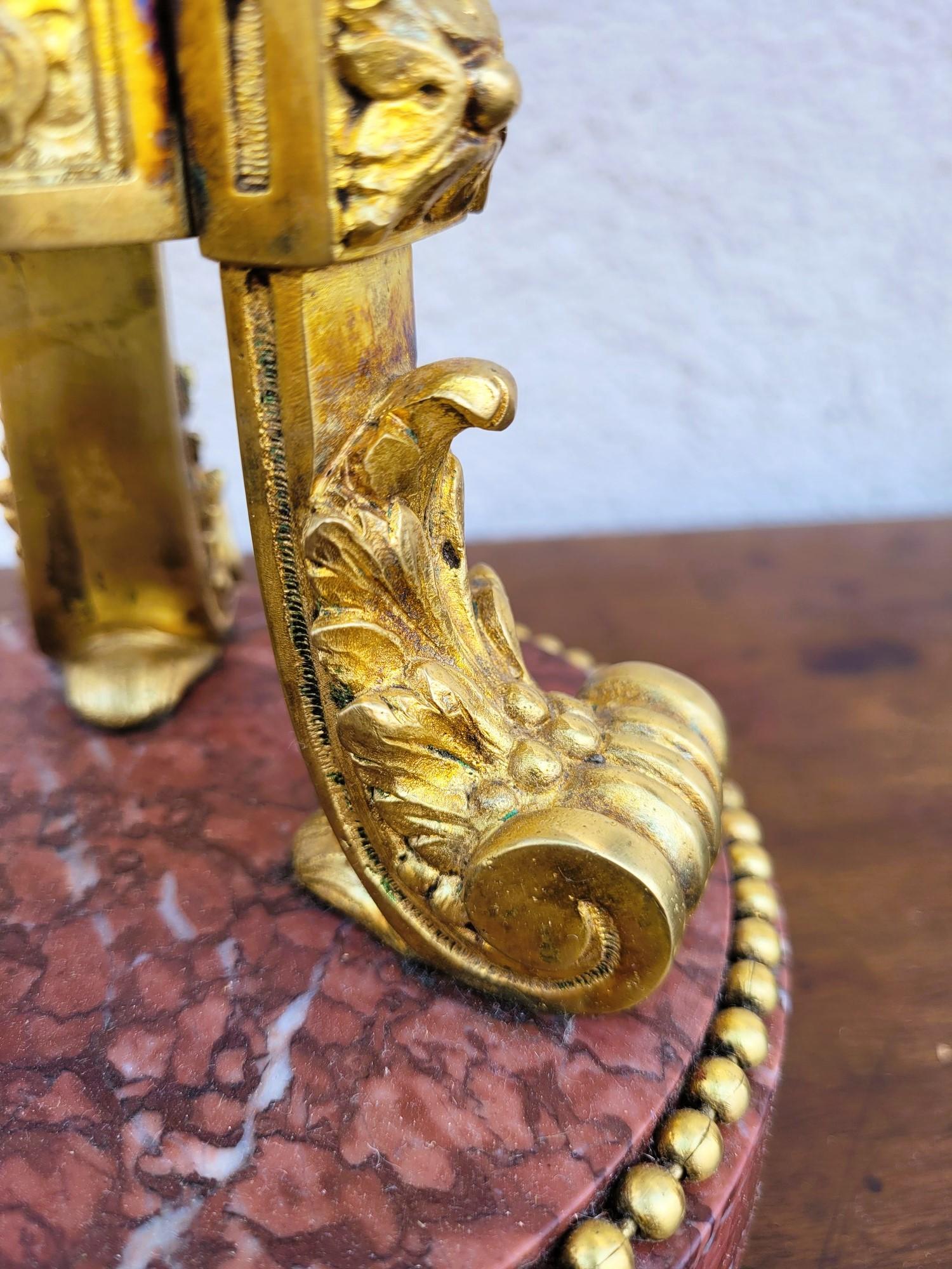 Coppia di cassette in marmo e bronzo, XIX secolo in vendita 5