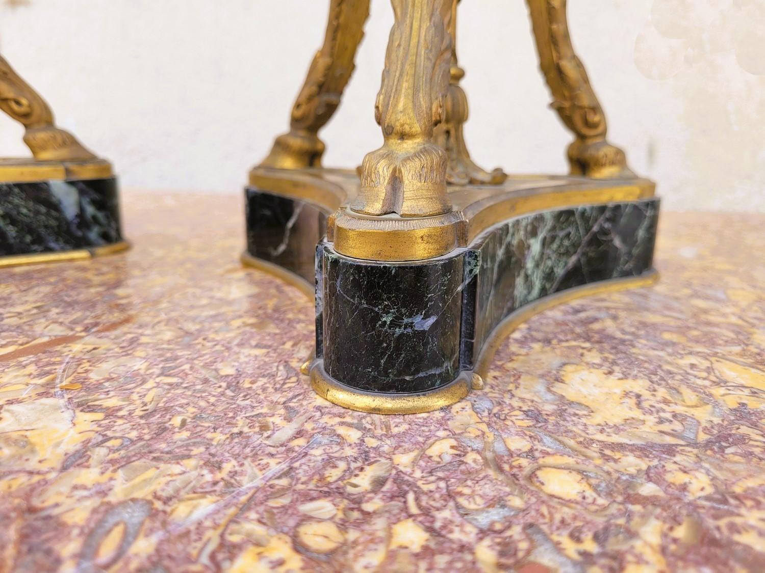Coppia di cassette in marmo e bronzo, XIX secolo in vendita 7