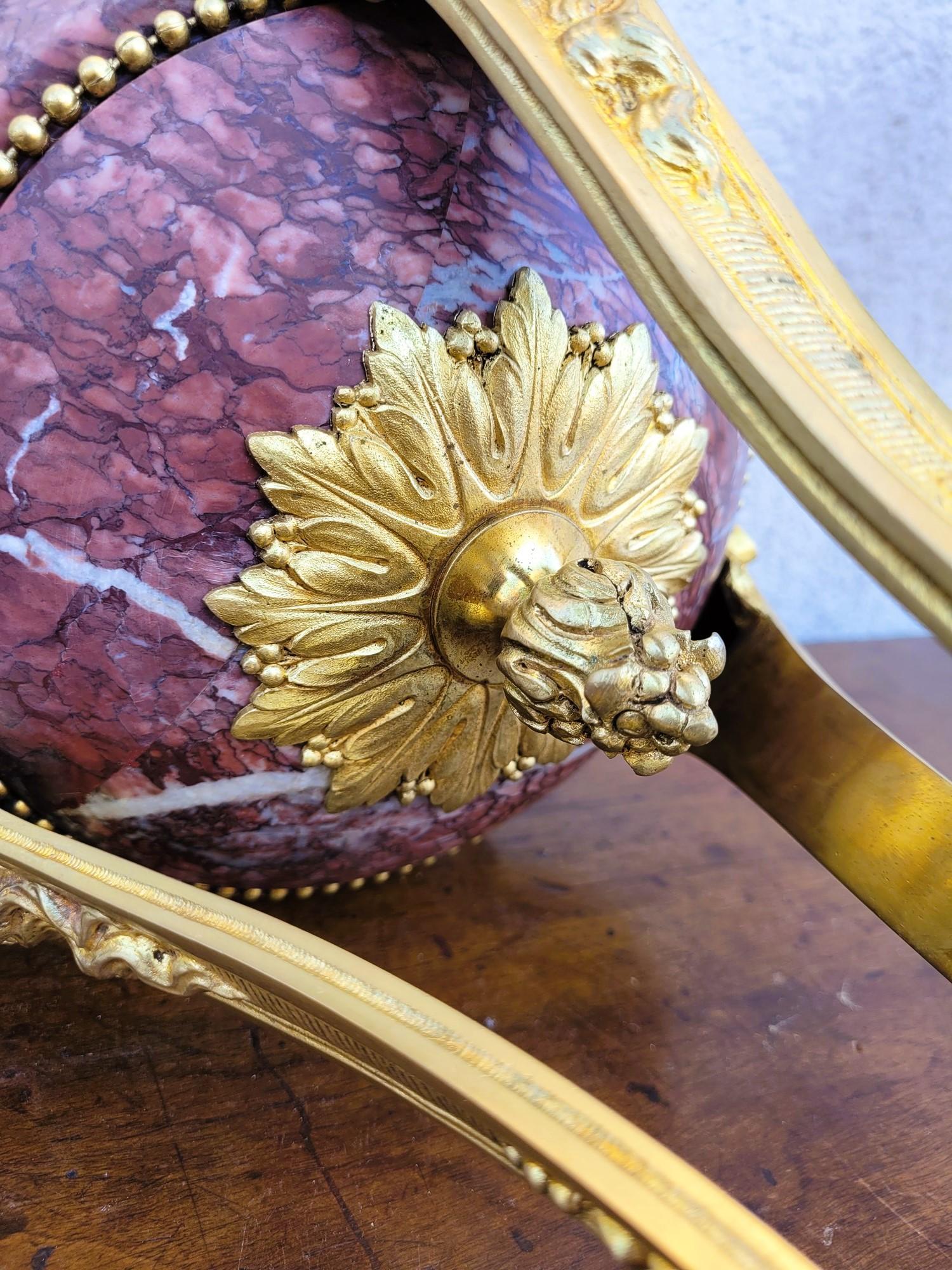 Coppia di cassette in marmo e bronzo, XIX secolo in vendita 13