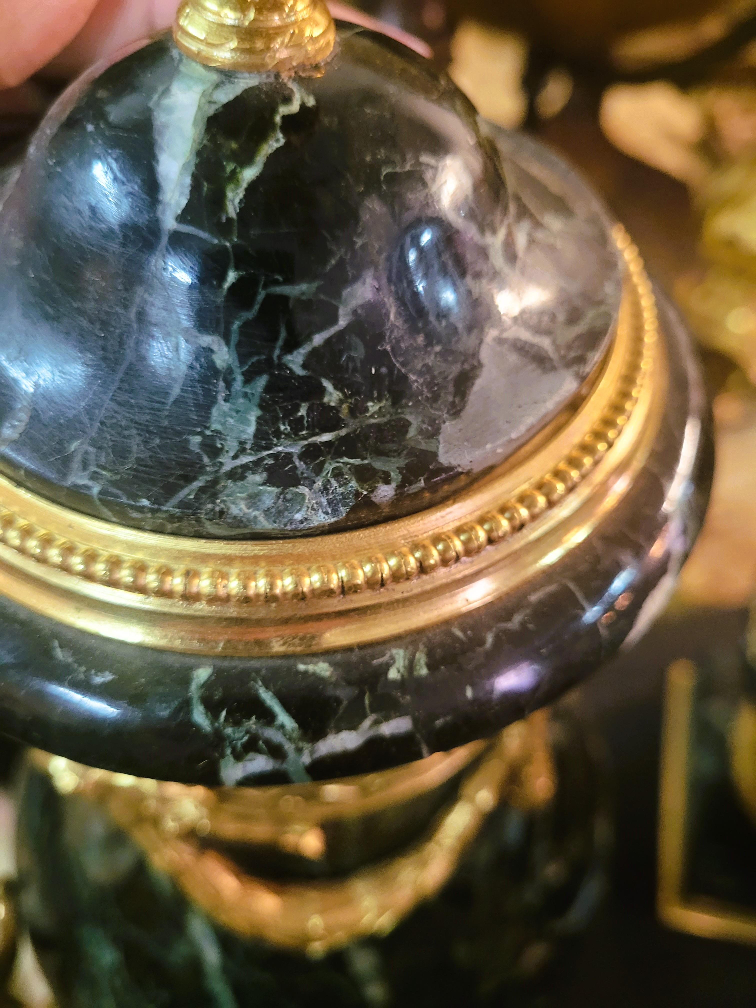 Bronzo Coppia di cassette in marmo e bronzo, XIX secolo in vendita