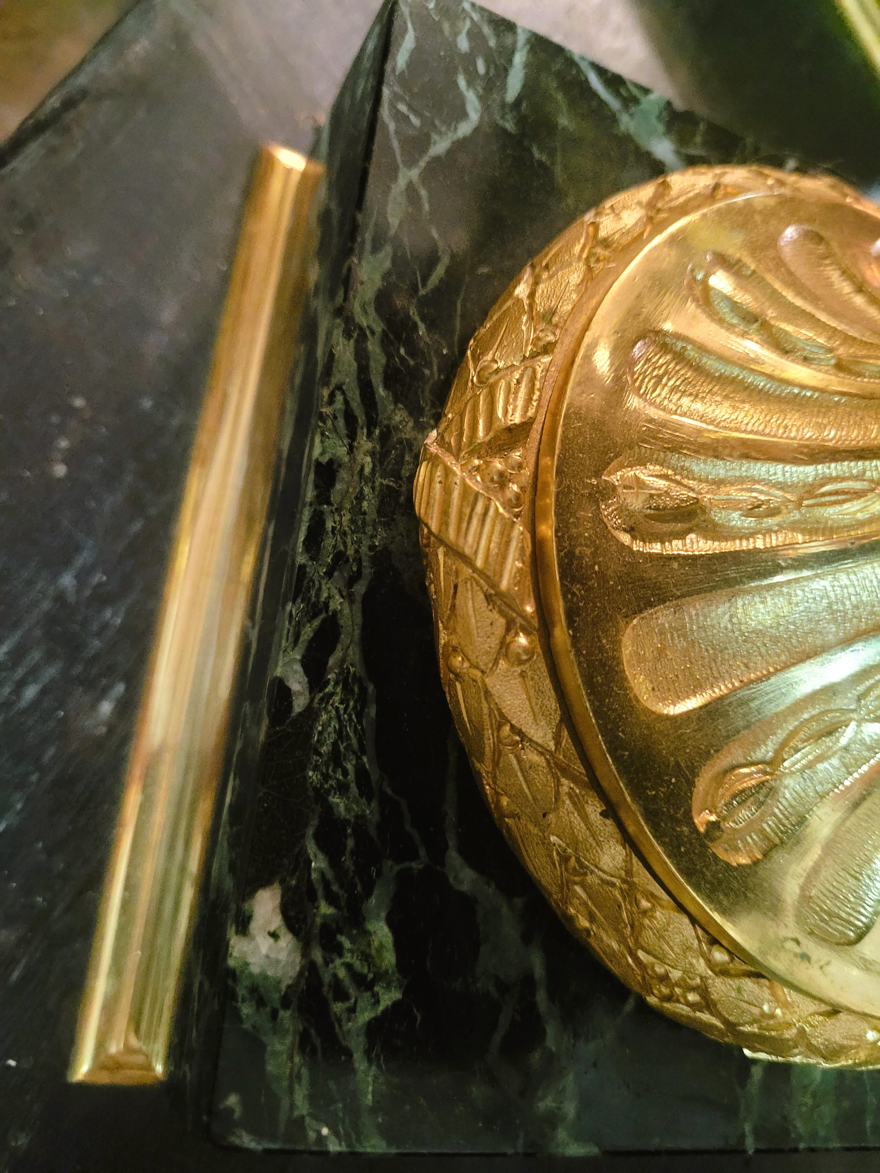 Coppia di cassette in marmo e bronzo, XIX secolo in vendita 2