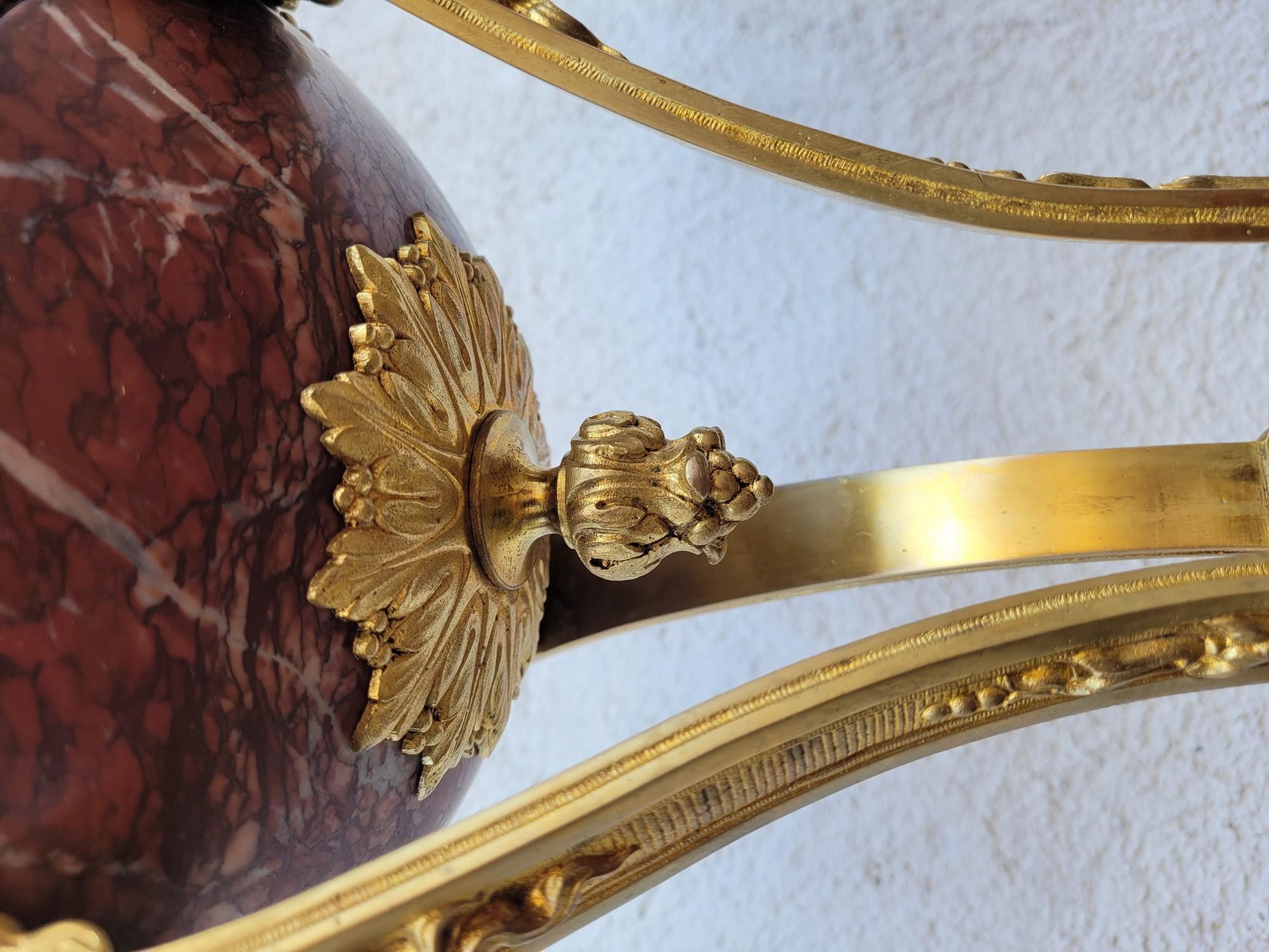 Coppia di cassette in marmo e bronzo, XIX secolo in vendita 3