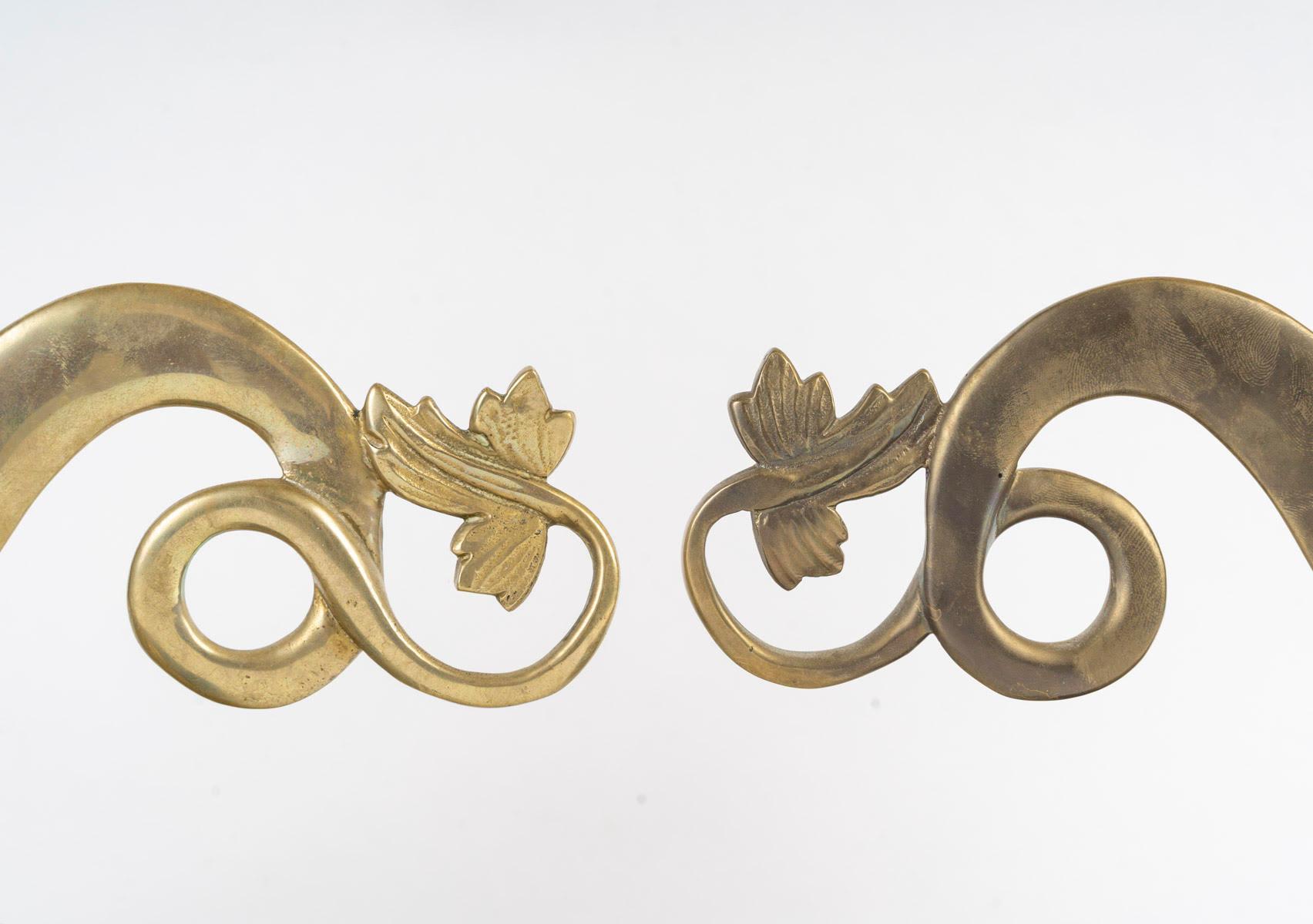 Pair of Marble and Bronze Lamp Bases, 20th Century. For Sale 4