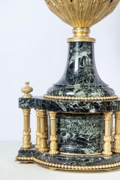 Pair of Marble and Gilt Bronze Cassolettes, France, Late 19th Century