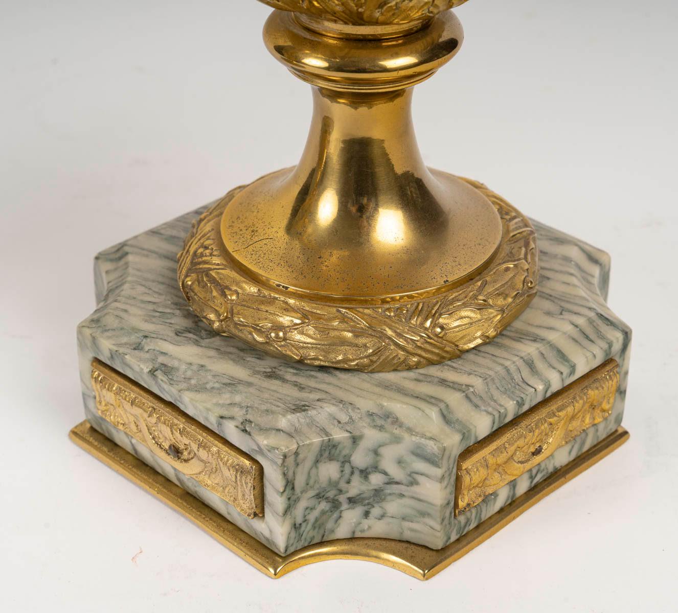 Coppia di cassette in marmo e bronzo dorato, periodo Napoleone III. in vendita 2